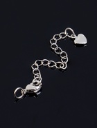 Замок-карабин родированный «Сердце», набор 5 шт. с удлинительной цепочкой 5 см, цвет серебро - Фото 3