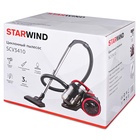 Пылесос Starwind SCV3410, 1800/300 Вт, 3 л, чёрно-бордовый - фото 51799170