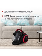 Пылесос Starwind SCV3410, 1800/300 Вт, 3 л, чёрно-бордовый - фото 51799164