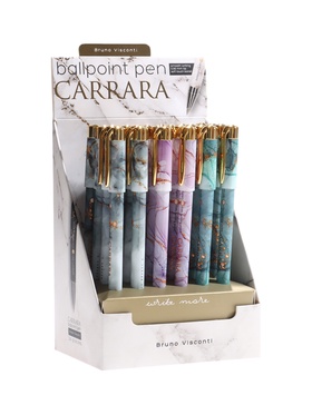 Ручка шариковая BrunoVisconti. Carrara.Bright 0.38мм, стерж/син, МИКС