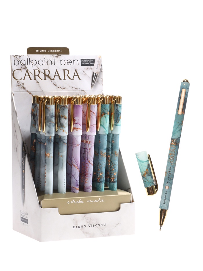 Ручка шариковая BrunoVisconti. Carrara.Bright 0.38 мм, стержень синий, МИКС - Фото 1