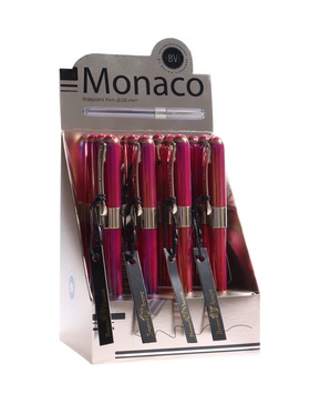 Ручка шариковая BrunoVisconti. MONACO.PEARL 0.5мм, стерж/син, пурпурн корп