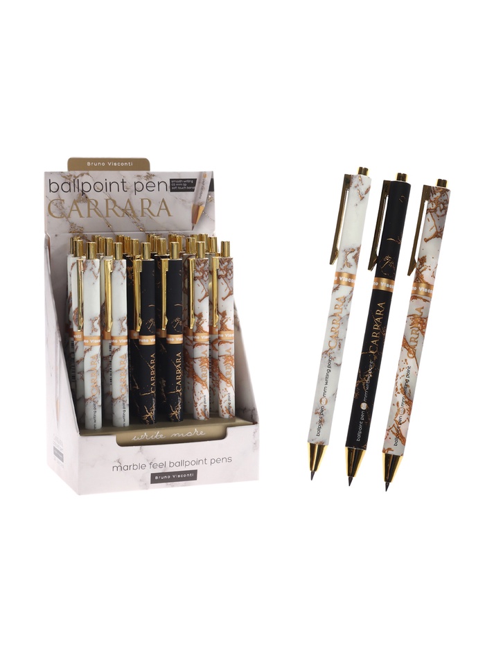 Ручка шариковая автоматическая, BrunoVisconti. Carrara 0.5 мм, стержень синий, МИКС - Фото 1