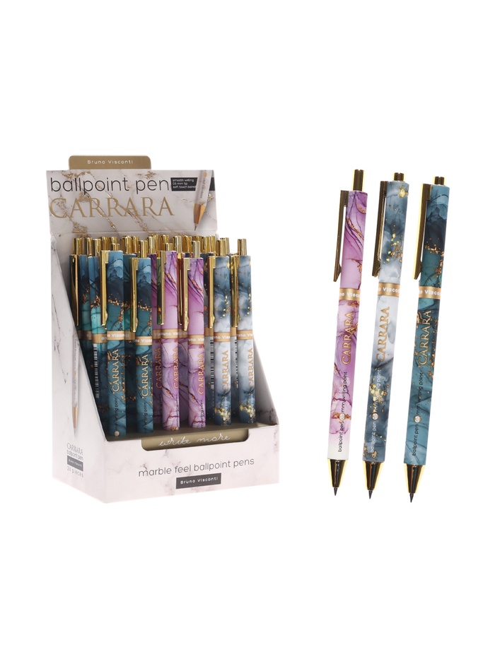 Ручка шариковая автоматическая, BrunoVisconti. Carrara.Bright 0.5 мм, стержень синий, МИКС - Фото 1