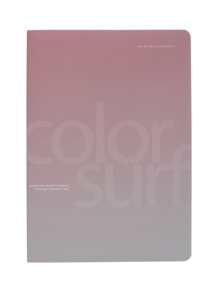 Тетрадь 40 листов, в линейку, BrunoVisconti. Color Surf.Morandi Pink - Фото 1