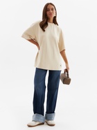 Футболка женская MINAKU, over size (44-48), бежевая - фото 48545873