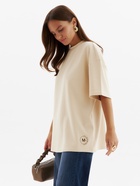 Футболка женская MINAKU, over size (44-48), бежевая - фото 48545874