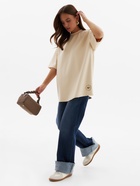 Футболка женская MINAKU, over size (44-48), бежевая - фото 58037171