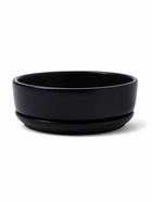 Горшок - бонсайница «Огма» для кактусов и суккулентов, 700 мл, d=15 см, h=5.5 см, керамика, с поддоном, чёрный - Фото 1