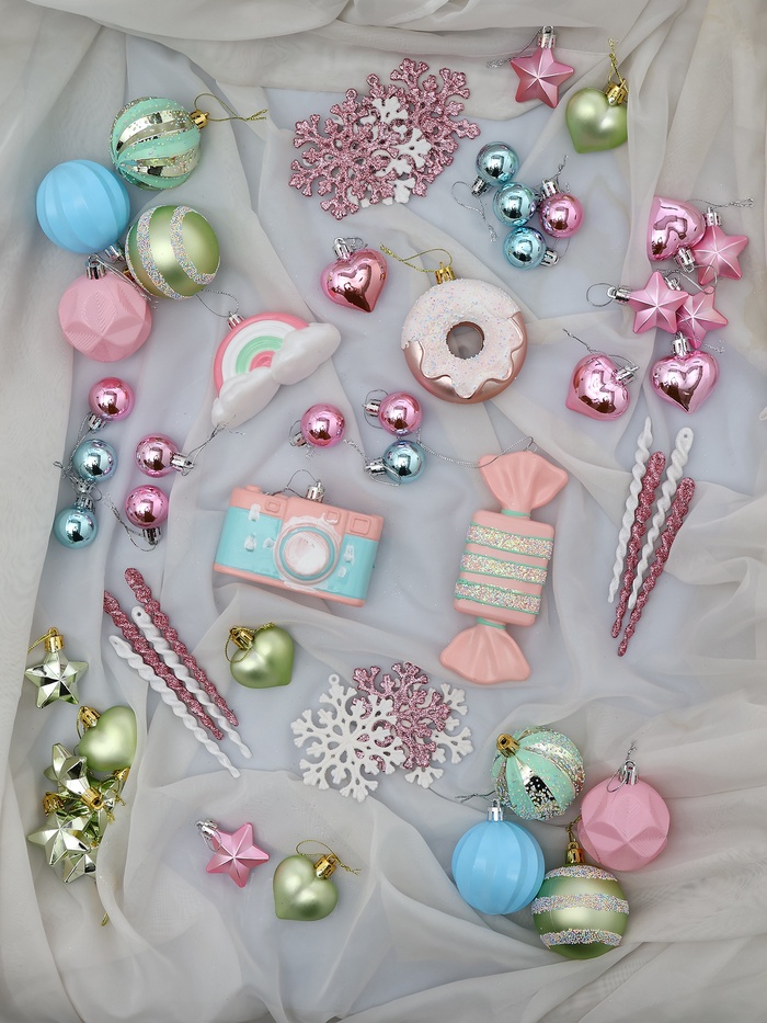 Ёлочные игрушки 58 шт. «В гостях у Деда Мороза» - Фото 1