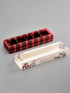 Коробка под 5 конфет с ячейками «Счастливого Нового года!» 21 × 3,3 × 5,8 см (5 шт) - фото 809160341