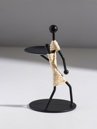 Подсвечник на 1 свечу «Аборигенка с ребёнком за спиной», металл, d=6 см, 10.5×8×14.5 см - Фото 3