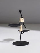 Подсвечник на 2 свечи «Абориген жонглёр», металл, d=6 см, 16×8×16 см 10873968 - фото 16637010