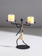 Подсвечник на 2 свечи «Абориген с коромыслом», металл, d=6 см, 17×8×17 см - Фото 1