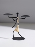 Подсвечник на 2 свечи «Абориген с коромыслом», металл, d=6 см, 17×8×17 см - Фото 2