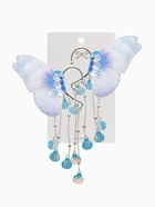 Серьги каффы детские Выбражулька «Крылья», фиолетово-голубая - Фото 7