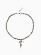 Колье «Бантик» нежность, цвет серебро - Фото 1