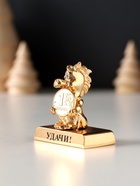 Фигурка «Лошадка с монеткой на подставке и с пожеланием: Удачи», 4×2.3×5 см - Фото 2