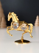 Фигурка металл «Лошадка маленькая» с 4 прозрачными хрусталиками на подставке, 6.5×4×8.5 см - Фото 2