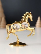 Фигурка металл «Лошадка маленькая» с 4 прозрачными хрусталиками на подставке, 6.5×4×8.5 см - Фото 4