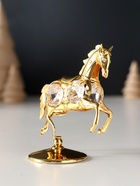 Фигурка металл «Лошадка маленькая» с 4 прозрачными хрусталиками на подставке, 6.5×4×8.5 см - Фото 5