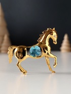 Фигурка металл «Лошадка маленькая» с 2 голубыми хрусталиками, 7×2×6 см - Фото 4