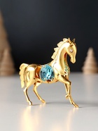 Фигурка металл «Лошадка маленькая» с 2 голубыми хрусталиками, 7×2×6 см - Фото 5