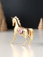 Фигурка металл «Лошадка маленькая» с 2 розовыми хрусталиками, 7×2×6 см - Фото 3