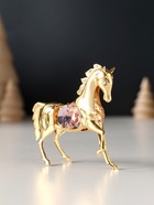 Фигурка металл «Лошадка маленькая» с 2 розовыми хрусталиками, 7×2×6 см - Фото 5