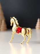 Фигурка металл «Лошадка маленькая» с 2 красными хрусталиками, 7×2×6 см - Фото 3