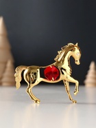 Фигурка металл «Лошадка маленькая» с 2 красными хрусталиками, 7×2×6 см - Фото 4