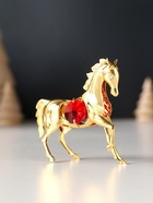 Фигурка металл «Лошадка маленькая» с 2 красными хрусталиками, 7×2×6 см - Фото 5
