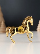 Фигурка металл «Лошадка маленькая» с 2 жёлтыми хрусталиками, 7×2×6 см - Фото 4