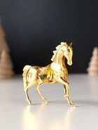 Фигурка металл «Лошадка маленькая» с 2 жёлтыми хрусталиками, 7×2×6 см - Фото 5
