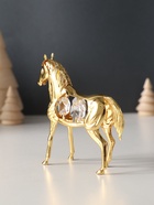 Фигурка металл «Лошадь» с 4 хрусталиками, 9×3×9 см - Фото 3