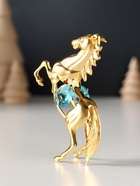 Фигурка металл «Лошадь» с 2 голубыми хрусталиками, 5.5×2×8 см - Фото 3