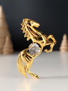 Фигурка металл «Лошадь» с 2 прозрачными хрусталиками, 5.5×2×8 см - Фото 4