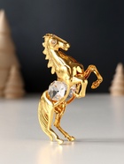 Фигурка металл «Лошадь» с 2 прозрачными хрусталиками, 5.5×2×8 см - Фото 5