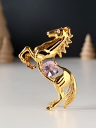 Фигурка металл «Лошадь» с 2 розовыми хрусталиками, 5.5×2×8 см - Фото 2