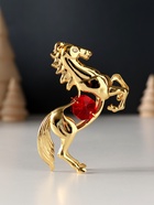 Фигурка металл «Лошадь» с 2 красными хрусталиками, 5.5×2×8 см - Фото 4