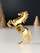 Фигурка металл «Лошадь» с 2 жёлтыми хрусталиками, 5.5×2×8 см - Фото 2