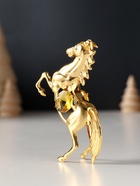 Фигурка металл «Лошадь» с 2 жёлтыми хрусталиками, 5.5×2×8 см - Фото 3