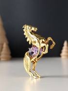 Фигурка металл «Лошадь» с 2 фиолетовыми хрусталиками, 5.5×2×8 см - Фото 5