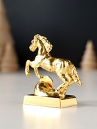 Фигурка металл «Лошадь» с монеткой и пожеланием «Здоровья», 6×2.5×6 см - Фото 4