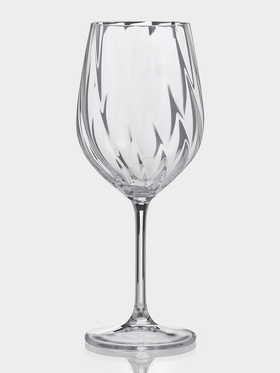 Бокалы для белого вина CRYSTAL BOHEMIA CREX OPTIC, 480 мл, набор 2 шт., стекло, прозрачные