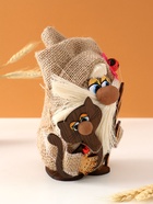 Фигурка-оберег «Домовой. Захар с котиком и ключом», 10×13/20 см - Фото 2