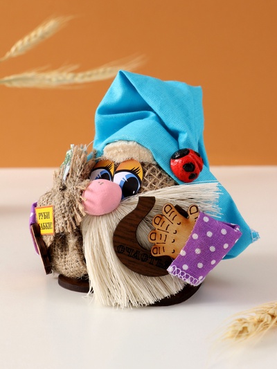 Фигурка-оберег «Домовой. Везунчик с божьей коровкой», 9×9/13 см