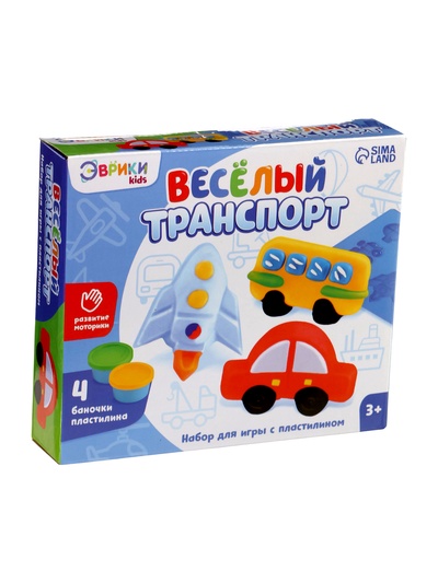 УЦЕНКА (нет пластилина) Набор для игры с пластилином «Весёлый транспорт»