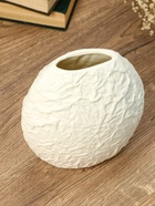 Ваза «Блейз», луна, 18×16×4 см, керамика, белая - фото 47222142 Ваза «Блейз», луна, 18×16×4 см, керамика, белая - фото 47222142