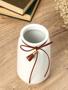 Ваза «Шерон», классика шнур, 20×9.5×8 см, керамика, белая - фото 47222164